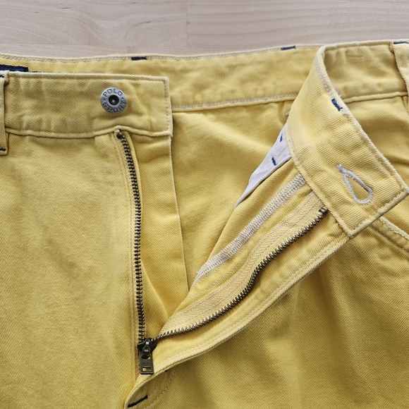 Polo Ralph Lauren Relaxed Straight Yellow Twill Pant Tag Size 32x32 (32x29) - Picture 6 of 12